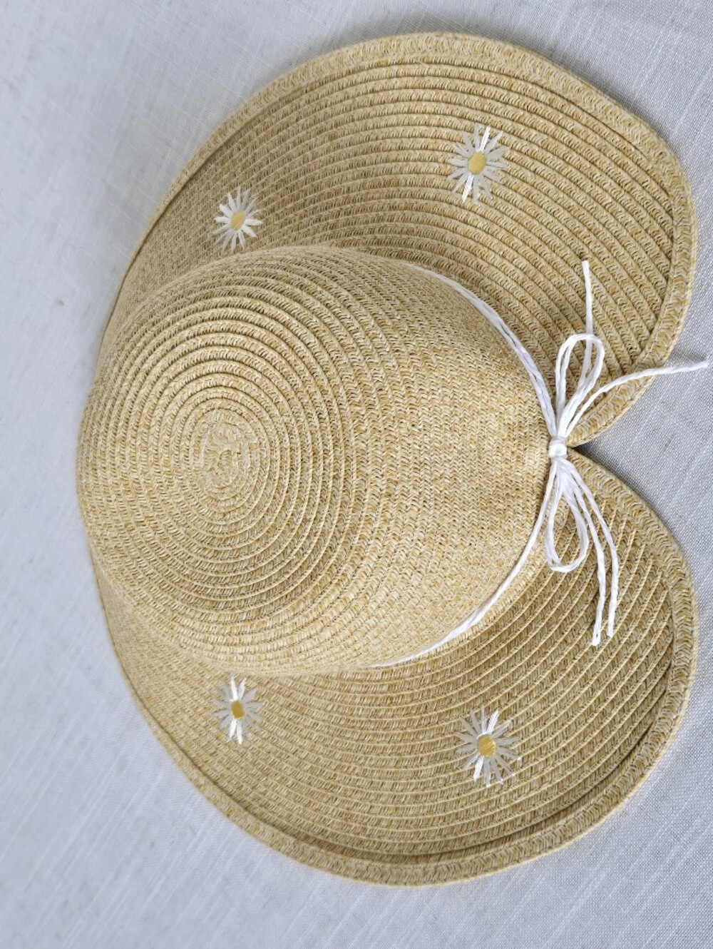 Target Toddler/Little Girls' Woven Sun Hat with Daisy Embroidery Cream NWOT